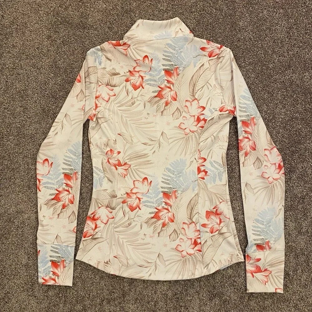 Tommy Bahama Everyday Active Women's 1/2 Zip Jacket Floral Pockets Size M NWT - Picture 7 of 13